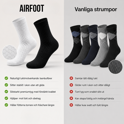 Airfoot bambustrumpor 5 pack